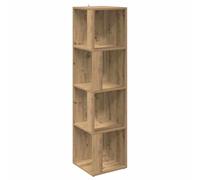 vidaXL Scaffale Angolare Rovere Artigianale 33x33x132 cm in Truciolato