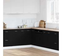 vidaXL Armadio angolare in basso Rovere nero 75.5 x 75.5 x 81.5 cm