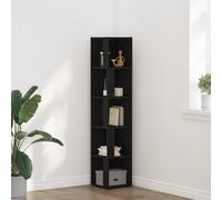 vidaXL Armadio Angolare Nero Quercia 33x33x164,5 cm in Legno Ingegnerizzato