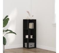 vidaXL Armadio Angolare Nero Rovere 33x33x100 cm in Legno Ingegnerizzato