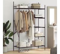 vidaXL Armadio Aperto con lo scaffale Nero 104,5 x 45 x 172 cm Acciaio