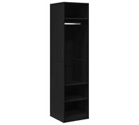 vidaXL Armadio Aperto Elegante Moderno Robusto Versatile Guardaroba con Asta Espositore Portaoggetti Nero 50x50x200cm in Truciolato
