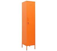 vidaXL Armadio Arancione 35x46x180 cm in Acciaio
