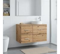 vidaXL Armadio Bagno In-between Legno antico 30 x 44,5 x 50 cm, Mobile da bagno elegante, arredamento moderno, salvaspazio efficiente, organizer in legno contemporaneo