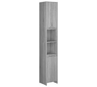 vidaXL Armadio Bagno Rovere Grigio 30x30x183,5cm Legno Ingegnerizzato