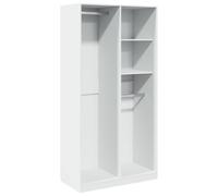 vidaXL Armadio Bianco 100x50x200 cm in Legno Multistrato, Armadio con Ruote, armadietto portaoggetti, credenza, Mobile portaoggetti, Guardaroba