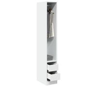 vidaXL Armadio Bianco 30x50x200 cm in Legno Multistrato, Armadio con Ruote, armadietto portaoggetti, credenza, Mobile portaoggetti, Guardaroba