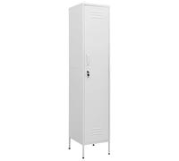 vidaXL Armadio Bianco 35x46x180 cm in Acciaio
