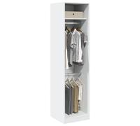 vidaXL Armadio Bianco 50x50x200 cm in Legno Multistrato, Armadio con Ruote, armadietto portaoggetti, credenza, Mobile portaoggetti, Guardaroba