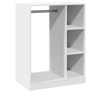 vidaXL Armadio Bianco 77x48x102 cm in Legno Multistrato, Mobile portaoggetti, Guardaroba, Mobile per Camera da Letto, armadietto portaoggetti