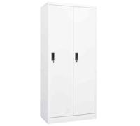 vidaXL Armadio Bianco 80x50x180 cm in Acciaio