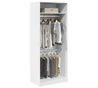 vidaXL Armadio Bianco 80x50x200 cm in Legno Multistrato
