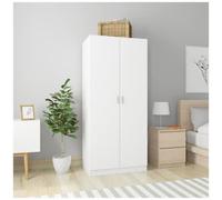 vidaXL Armadio Bianco 80x52x180 cm in Legno Multistrato