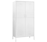 vidaXL Armadio Bianco 90x50x180 cm in Acciaio