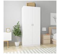 vidaXL Armadio Bianco 90x52x200 cm in Legno Multistrato