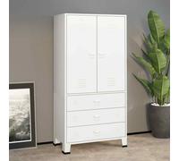 VIDAXL - Armadio Bianco Industriale 90x50x180 cm in Metallo