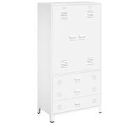 VIDAXL - Armadio Bianco Industriale 90x50x180 cm in Metallo