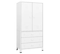 VIDAXL - Armadio Bianco Industriale 90x50x180 cm in Metallo