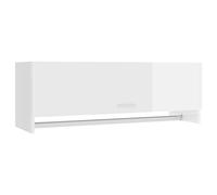 vidaXL Armadio Bianco Lucido 100x32,5x35 cm in Legno Multistrato