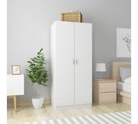 vidaXL Armadio Bianco Lucido 80x52x180 cm in Legno Multistrato