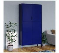 vidaXL Armadio Blu Marino 90x50x180 cm in Acciaio