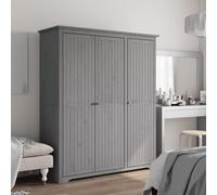 vidaXL Armadio BODO 146x53,5x173 cm in Legno Massello di Pino Grigio