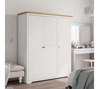 vidaXL Armadio BODO 151,5x52x176,5 cm Massello Pino Bianco e Marrone