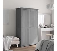 vidaXL Armadio BODO 99x53,5x173 cm in Legno Massello di Pino Grigio