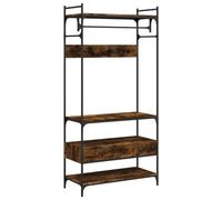 vidaXL Armadio Cassetti Rovere Fumo 89x39x184,5 cm Legno Multistrato