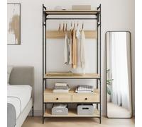 vidaXL Armadio Cassetti Rovere Sonoma 89x39x184,5 cm Legno Multistrato