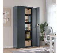 vidaXL Armadio Classificatore Antracite 90x40x200 cm in Acciaio