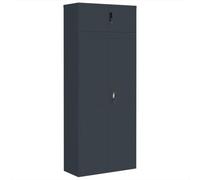 vidaXL Armadio Classificatore Antracite 90x40x220 cm in Acciaio, Armadio classificatore, schedario da Ufficio, schedario in Metallo