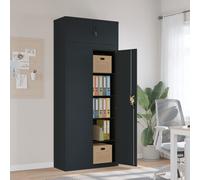 vidaXL Armadio Classificatore Antracite 90x40x220 cm in Acciaio