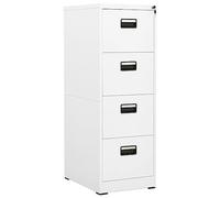 vidaXL Armadio Classificatore Bianco 46x62x133 cm in Acciaio
