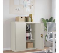 vidaXL Armadio Classificatore Bianco 90x40x105 cm in Acciaio