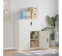 VidaXL Armadio Classificatore Bianco 90x40x110 cm in Acciaio