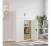 vidaXL Armadio Classificatore Bianco 90x40x145 cm in Acciaio