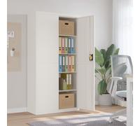 vidaXL Armadio Classificatore Bianco 90x40x180 cm in Acciaio