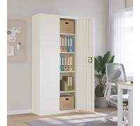 vidaXL Armadio Classificatore Bianco 90x40x200 cm in Acciaio