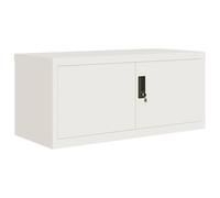 vidaXL Armadio Classificatore Bianco 90x40x40 cm in Acciaio, Armadio classificatore, schedario da Ufficio, schedario in Metallo