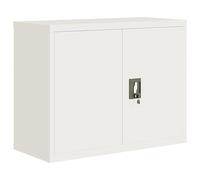 vidaXL Armadio Classificatore Bianco 90x40x70 cm in Acciaio