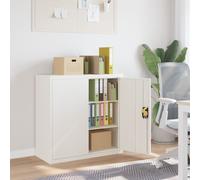 vidaXL Armadio Classificatore Bianco 90x40x90 cm in Acciaio