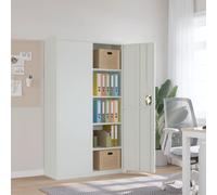 vidaXL Armadio Classificatore Grigio Chiaro 105x40x180 cm in Acciaio