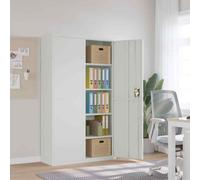 vidaXL Armadio Classificatore Grigio Chiaro 105x40x180 cm in Acciaio