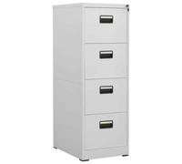 vidaXL Armadio Classificatore Grigio Chiaro 46x62x133 cm in Acciaio