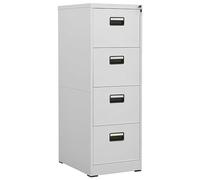 vidaXL Armadio Classificatore Grigio Chiaro 46x62x133 cm in Acciaio