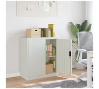 vidaXL Armadio Classificatore Grigio Chiaro 79x40x90 cm in Acciaio