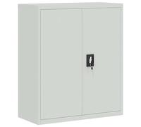vidaXL Armadio classificatore Grigio chiaro 90x40x105 cm in acciaio