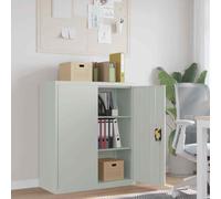 VidaXL Armadio Classificatore Grigio Chiaro 90x40x105 cm in Acciaio