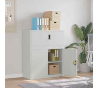 VidaXL Armadio Classificatore Grigio Chiaro 90x40x110 cm in Acciaio
